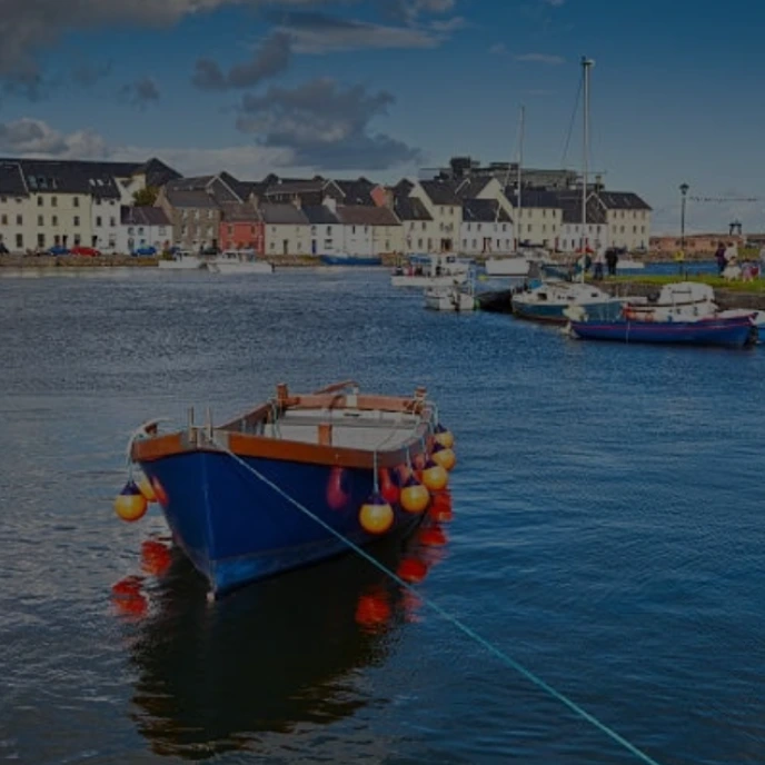 Galway cityscape and harbour