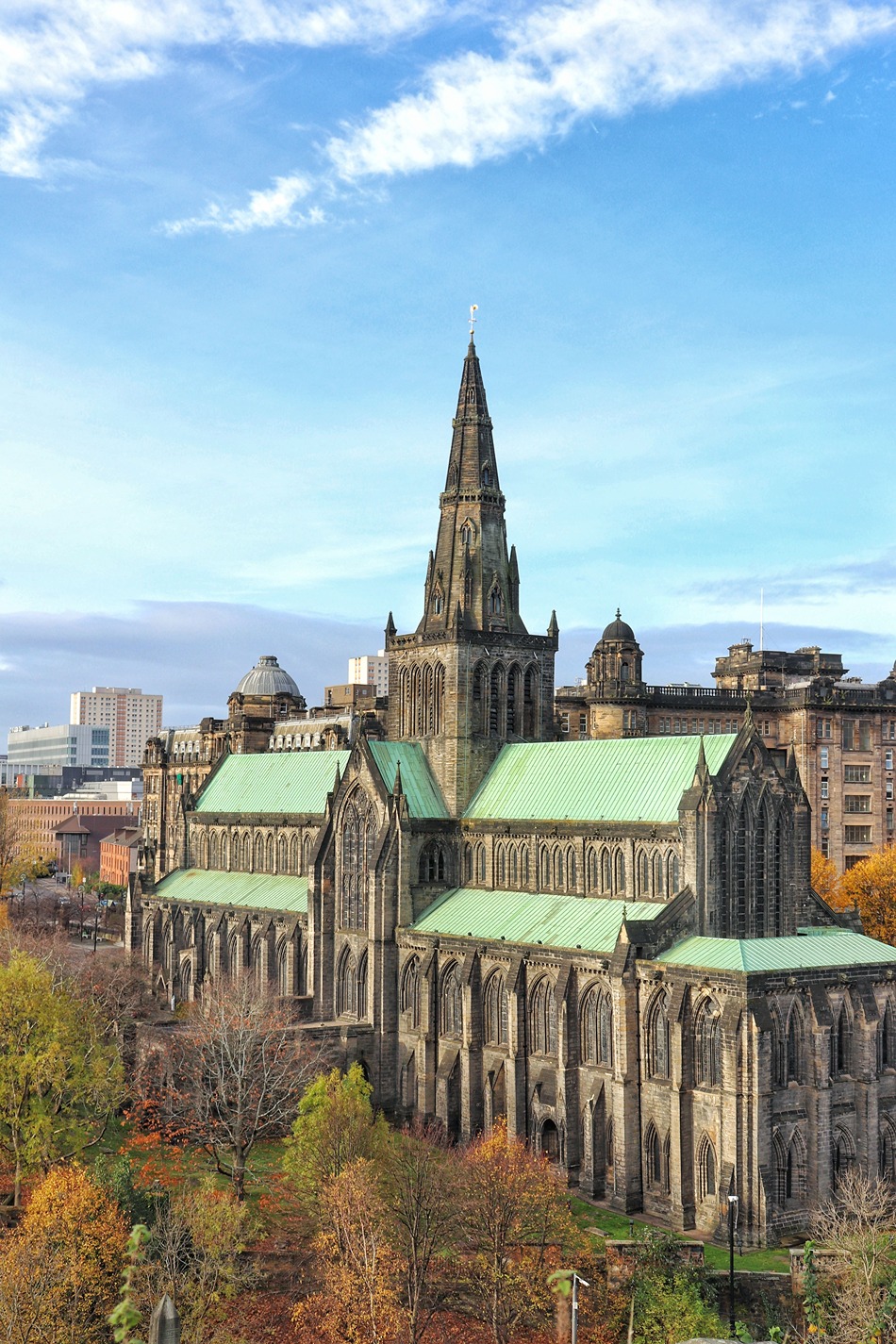 Seasonal allure glasgow cathedral in autumn