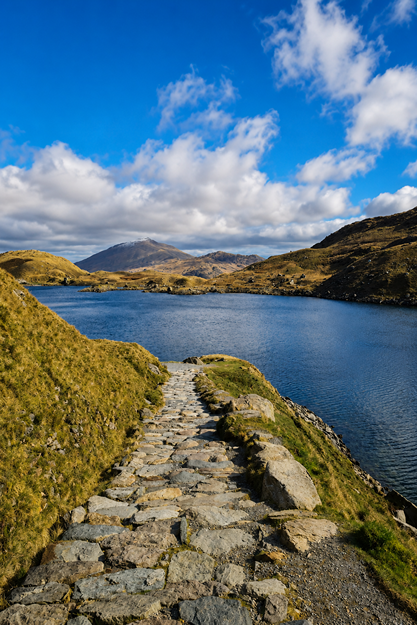 snowdonia mountain lake wales hiking