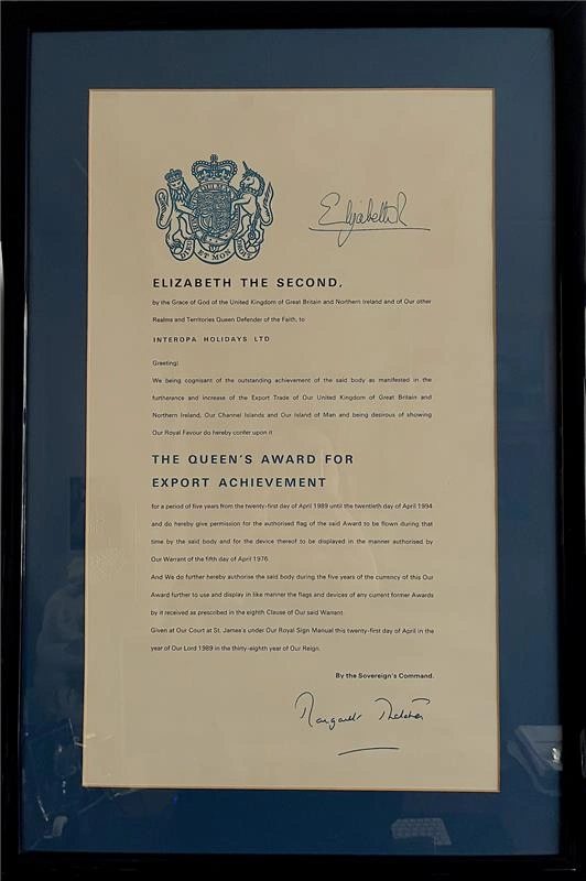 Interopa recibe el premio Queen's Award por sus logros en materia de exportación.