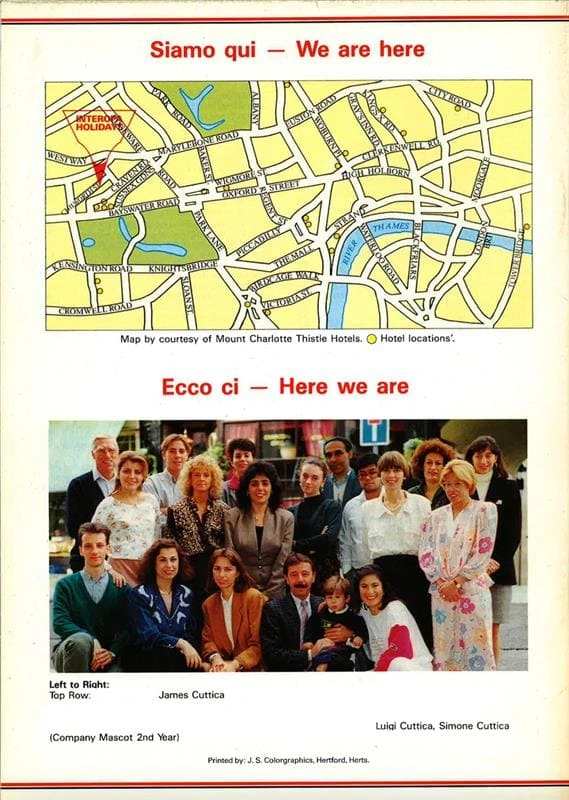 Folleto sobre los hitos de la empresa Interopa, en el que se destacan las operaciones realizadas entre 1990 y 1991.