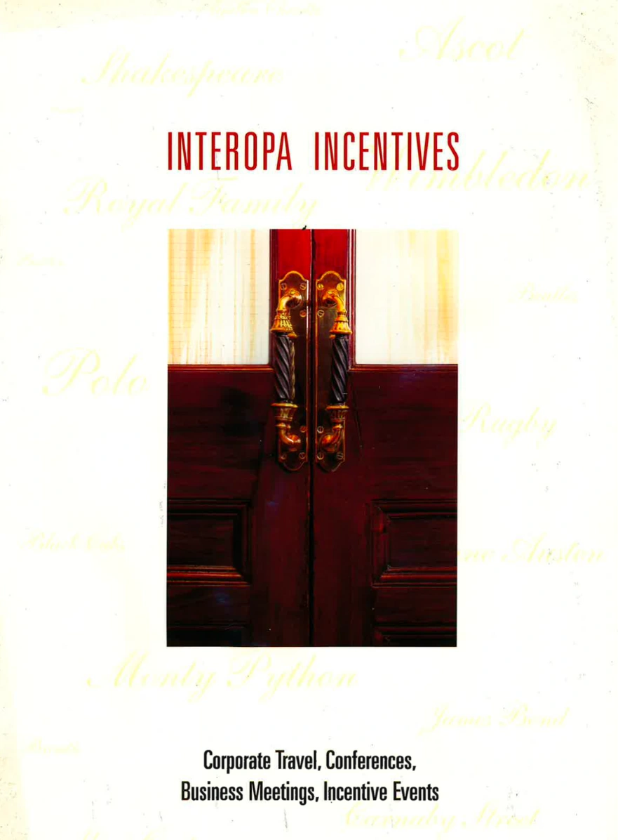 Interopa Incentives brochure highlighting corporate travel and business events