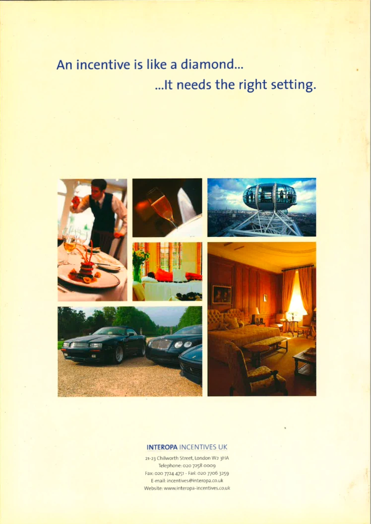 Chronological series of pictures representing the growth of INTEROPA Holidays from its inception.