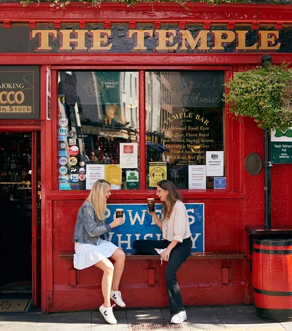 Lush green landscapes of Ireland with rugged cliffs and a pristine coastline to the Atlantic.